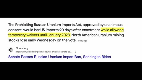"AMERICA try ban uranium from russia"