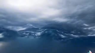 Clouds look like waves