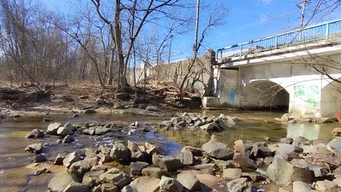 Bridge Evaluation and walking in very cold water, water erosion is deteriorating the structural base