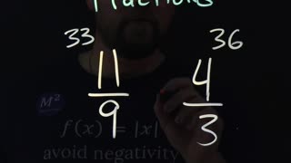 Compare Fractions the Easy Way! 11/9 or 4/3 | Minute Math Tricks Part 155 #shorts