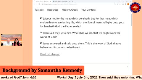 God Is Real: 07-05-22 Works Important? Day3 - Pastor Chuck Kennedy