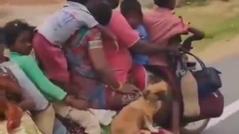 Full Family on the same motorcycle