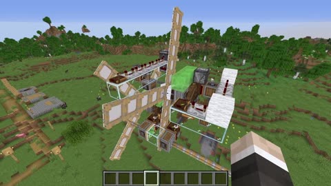 I made a wind powered airship in Minecraft. It actually works.