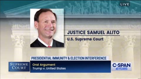 Masterclass from Justice Alito on scope of presidential immunity