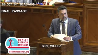 Senator Blake Miguez's comments on SB357 by Senator Alan Seabaugh.