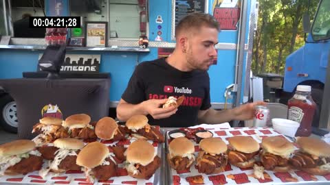 INSANE NASHVILLE HOT CHICKEN SANDWICH CHALLENGE | “Houston Slammer” Spicy Chicken Sandwich Challenge