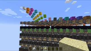 Minecraft Piston Rainbow Wave