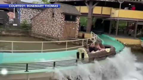 Video shows moments before Six Flags log flume accident