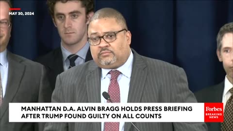 Leftist DA Bragg Discusses Trump's "Guilty" Verdict