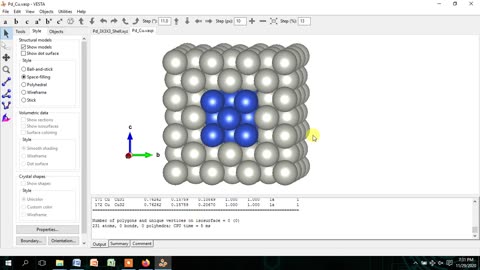 How to draw a Pd_Cu Core Shell Nanowire from CIF file using VESTA Software