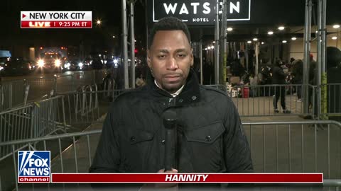 Gianno Caldwell talks to New Yorkers about Watson Hotel migrants