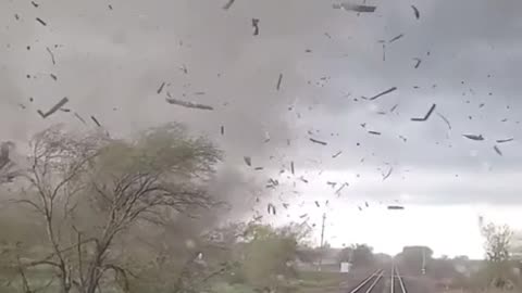 The engine driver found himself in a tornado with the locomotive, but the engine did not move