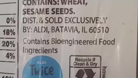 U.S. Aldi supermarkets are selling food that "contains bioengineered food ingredients".