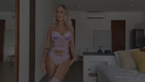 🍑SEXY BLONDE 🥰 HOT GIRL, LINGERIE TRY ON HAUL 😍 THIRD PART IS HOT 😈