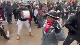 Mayor Lori Lightfoot dances in the streets after 700 people murdered in Chicago