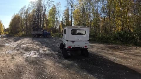 Camping at Abandoned Alaskan Homestead with Modified Off-Road Kei Truck