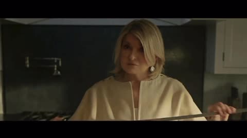 Pfizer Releases New Thriller Themed Omicron Booster Spot feat. Martha Stewart Sharpening a Sword