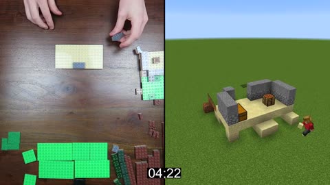 LEGO VS MINECRAFT - Which Can I Build Faster?