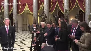 TENSE: McCarthy faces off against liberal reporters after House Republicans BOOT Rep. Ilhan Omar.