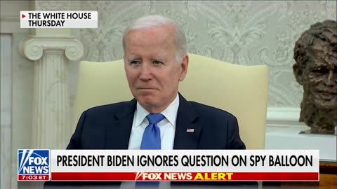 WATCH: Biden Stares Blankly Into Distance When Asked About Spy Balloon