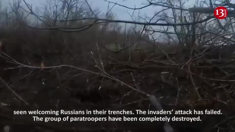 Ukrainian soldiers hiding in the forest ambush and destroy Russian assault forces
