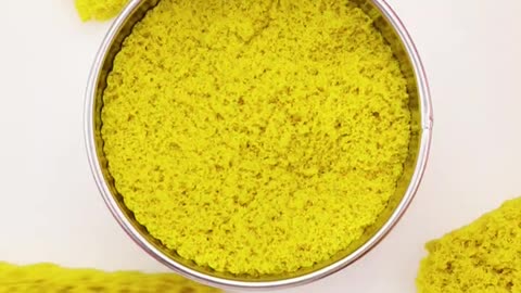 Satisfying Yellow Kinetic Sand Shapes ASMR 💛