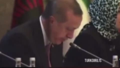 PRESIDENT ERDOGAN can't hold back the pain and bursts into tears