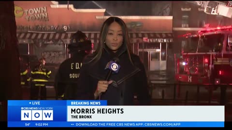 Crews battle raging fire at Bronx supermarket