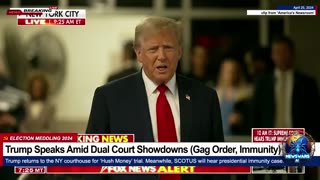 Trump Speaks Amid Dual Court Showdowns (NY City Trial Gag Order & SCOTUS Presidential Immunity)