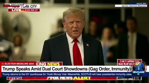 Trump Speaks Amid Dual Court Showdowns (NY City Trial Gag Order & SCOTUS Presidential Immunity)