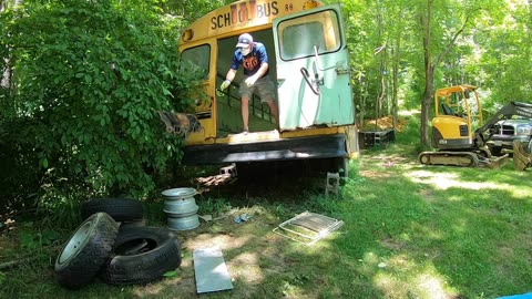 School bus underground survival bunker Part 2