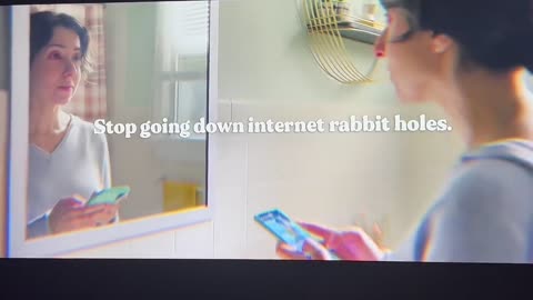Ontario government ad warning people to stop going down the internet rabbit hole