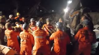 Woman Survivor Pulled Alive From Rubble In Dead Of Night