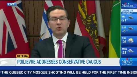 Pierre Poilievre blasts PM Trudeau - speech to Conservative caucus