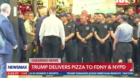 AWESOME: Donald Trump Gives Pizza To Fire Department After Leaving The Court