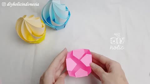 Easy origami cupcake - paper cupcake craft ideas