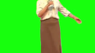 Chinese Woman Singing Sweet but Psycho | Green Screen