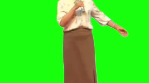 Chinese Woman Singing Sweet but Psycho | Green Screen