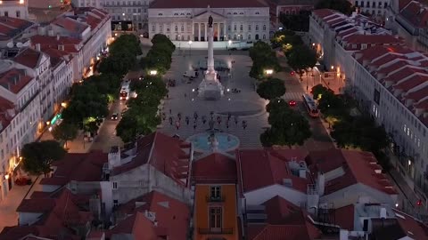 The beauty of Lisbon at night, Portugal.