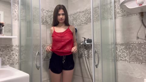 Dry vs Wet Red Shirt and Black Shorts Test Fashion Fun