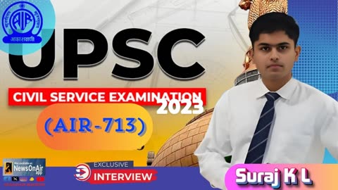 INTERVIEW WITH SURAJ K L || UPSC CIVIL EXAM 2023 24