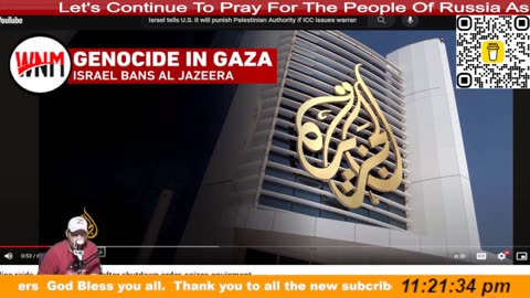 Israeli police raid Al Jazeera office. Israel tells U.S. it will punish Palestinian Authority.
