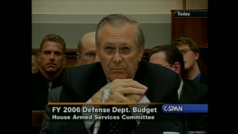 Congresswoman Cynthia Mckinney confronts Rumsfeld and the Bush Administration