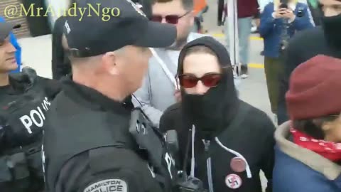 Sep 29 2019 Canada 1.2 Dave Rubin event antifa harassing and chanting 'Nazi scum off our streets'