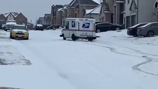 USPS Delivering In The Snow