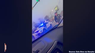 Police Officer THROWN FROM HOOD of Stolen Car