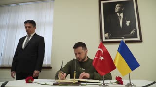Ukrainian President Zelensky visits the Turkish Embassy