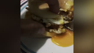 Chicken patties with Eggs Sandwiches