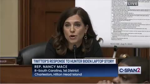 Brilliance!!! RepNancyMace @ GOP oversight hearing puts @twitter execs in the hot seat