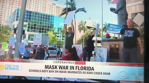 Florida Fathers for Freedom Mask Mandate Protest Highlighted on CBS 4 South Florida 8/11/2021